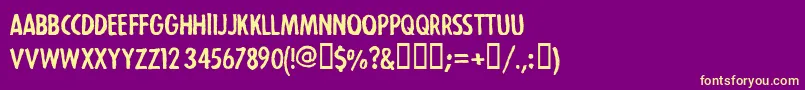 StrejkaregularFreeForPersonalUseOnly Font – Yellow Fonts on Purple Background