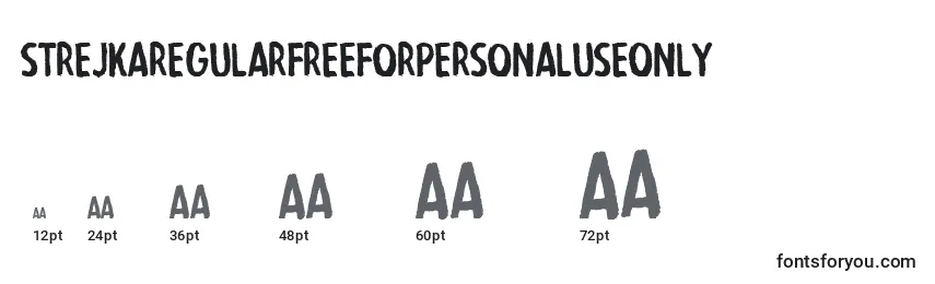 StrejkaregularFreeForPersonalUseOnly Font Sizes