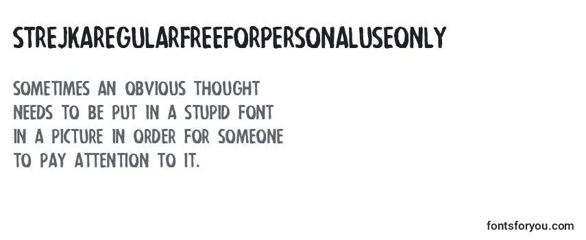 StrejkaregularFreeForPersonalUseOnly Font