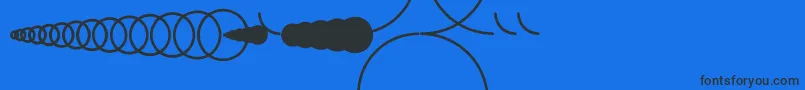 LatexCircleBold Font – Black Fonts on Blue Background
