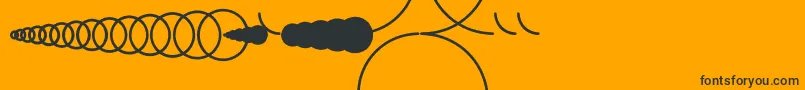 LatexCircleBold Font – Black Fonts on Orange Background