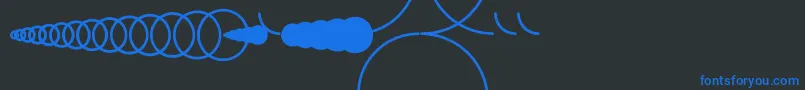 LatexCircleBold Font – Blue Fonts on Black Background
