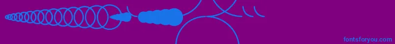 LatexCircleBold Font – Blue Fonts on Purple Background