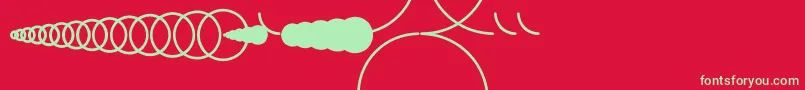 LatexCircleBold Font – Green Fonts on Red Background