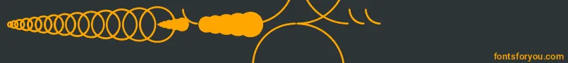 LatexCircleBold Font – Orange Fonts on Black Background