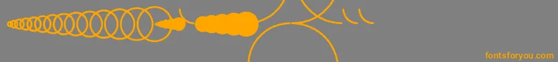 LatexCircleBold Font – Orange Fonts on Gray Background