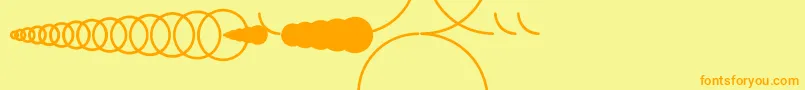 LatexCircleBold Font – Orange Fonts on Yellow Background