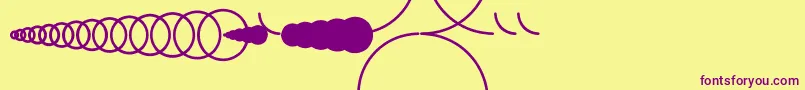 LatexCircleBold Font – Purple Fonts on Yellow Background