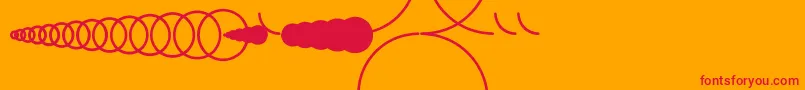 LatexCircleBold Font – Red Fonts on Orange Background