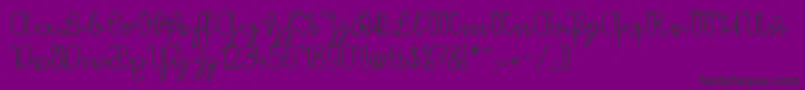 Volkredis-fontti – mustat fontit violetilla taustalla