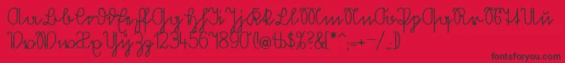 Volkredis Font – Black Fonts on Red Background