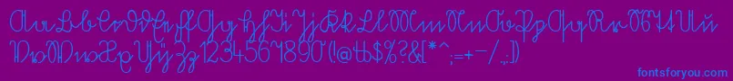 Шрифт Volkredis – синие шрифты на фиолетовом фоне