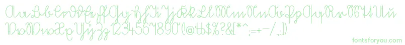 Volkredis Font – Green Fonts on White Background
