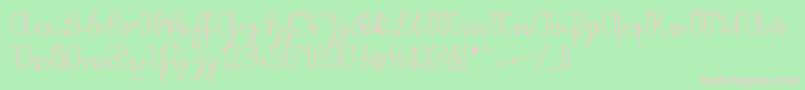Volkredis Font – Pink Fonts on Green Background