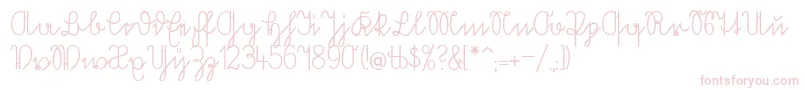 Volkredis Font – Pink Fonts on White Background