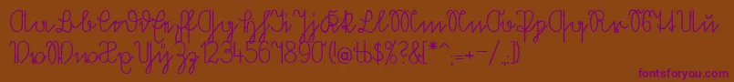 Volkredis Font – Purple Fonts on Brown Background