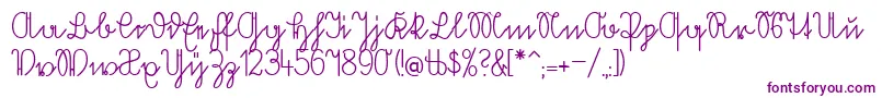 Volkredis Font – Purple Fonts on White Background