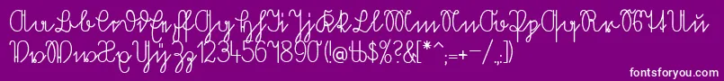 Шрифт Volkredis – белые шрифты на фиолетовом фоне