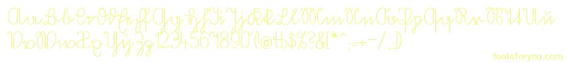 Volkredis Font – Yellow Fonts on White Background