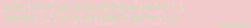 Simulation Font – Green Fonts on Pink Background