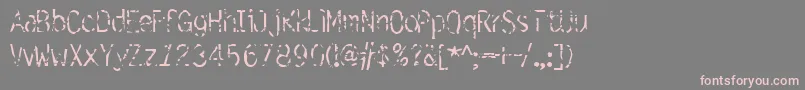 フォントSimulation – 灰色の背景にピンクのフォント