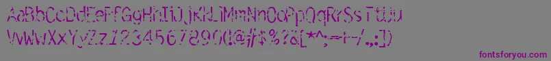 Simulation Font – Purple Fonts on Gray Background