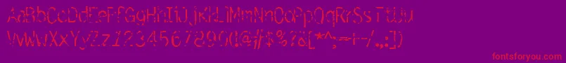 Simulation Font – Red Fonts on Purple Background