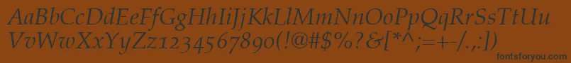 Saiba mais sobre a fonte CriteriaOldstyleSsiNormal Fonte CriteriaOldstyleSsiNormal – fontes pretas em um fundo marrom
