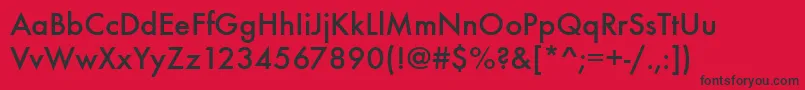 Futurateemed Font – Black Fonts on Red Background