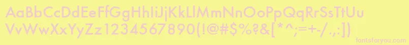 Futurateemed Font – Pink Fonts on Yellow Background