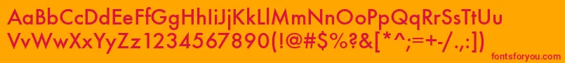 Futurateemed Font – Red Fonts on Orange Background
