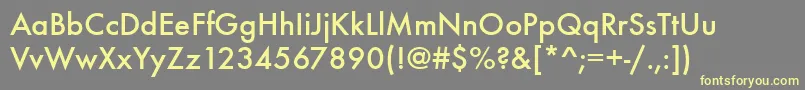 Futurateemed-fontti – keltaiset fontit harmaalla taustalla