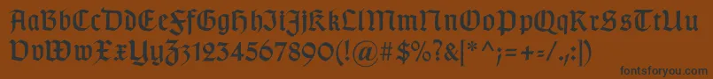 Gotischb Font – Black Fonts on Brown Background