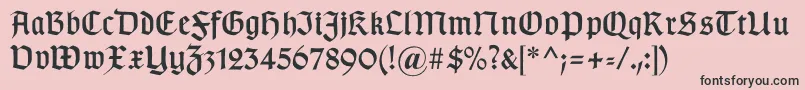 Gotischb Font – Black Fonts on Pink Background