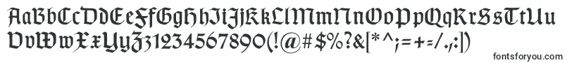 Gotischb-fontti – Alkavat G:lla olevat fontit