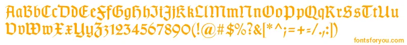 Gotischb Font – Orange Fonts on White Background