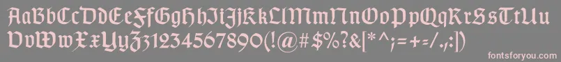 Gotischb Font – Pink Fonts on Gray Background