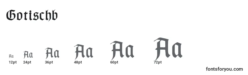Gotischb Font Sizes