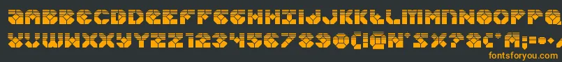 Zoomrunnerhalf Font – Orange Fonts on Black Background