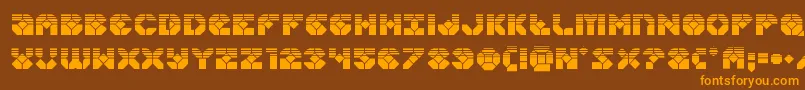 Zoomrunnerhalf Font – Orange Fonts on Brown Background