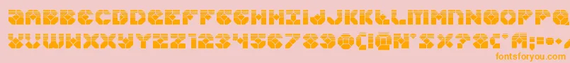 Zoomrunnerhalf Font – Orange Fonts on Pink Background