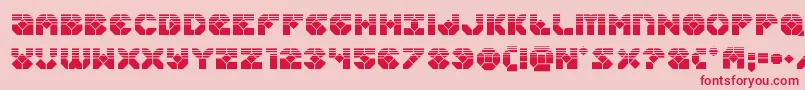 Zoomrunnerhalf Font – Red Fonts on Pink Background