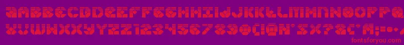 Zoomrunnerhalf Font – Red Fonts on Purple Background