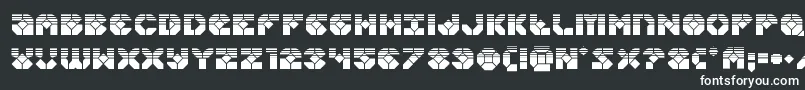 Шрифт Zoomrunnerhalf – белые шрифты