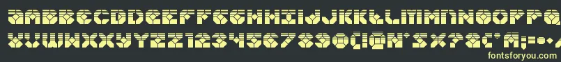 Zoomrunnerhalf Font – Yellow Fonts on Black Background