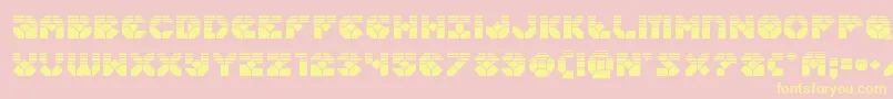 Zoomrunnerhalf Font – Yellow Fonts on Pink Background