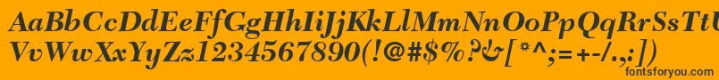 TycoonBlackSsiBoldItalic Font – Black Fonts on Orange Background