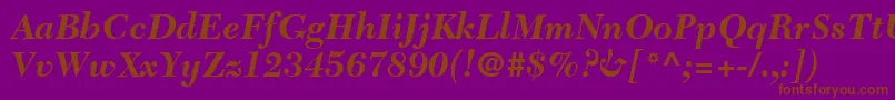 TycoonBlackSsiBoldItalic Font – Brown Fonts on Purple Background