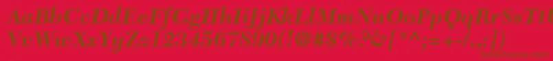 TycoonBlackSsiBoldItalic Font – Brown Fonts on Red Background