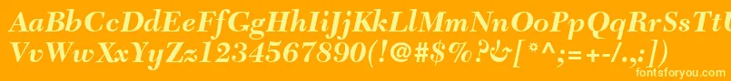 TycoonBlackSsiBoldItalic Font – Yellow Fonts on Orange Background